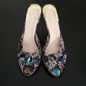 FENDI FABRIC MULES